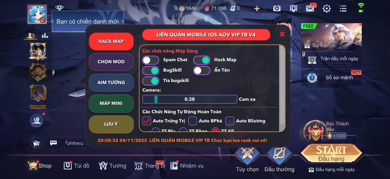 Hack iOS Chấp Tố